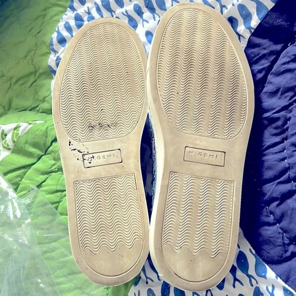 M. GEMI 'The Fresco' Metallic Blue Leather Slip-on - Picture 9 of 11